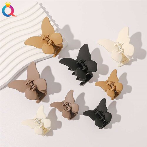 Frosted Butterfly Hairpin Back Head Disc Hair Grab Clip Sha