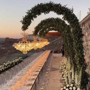 新款婚庆路引灯水晶吊灯婚礼冰条引路灯铁艺架子舞台布置装饰道具