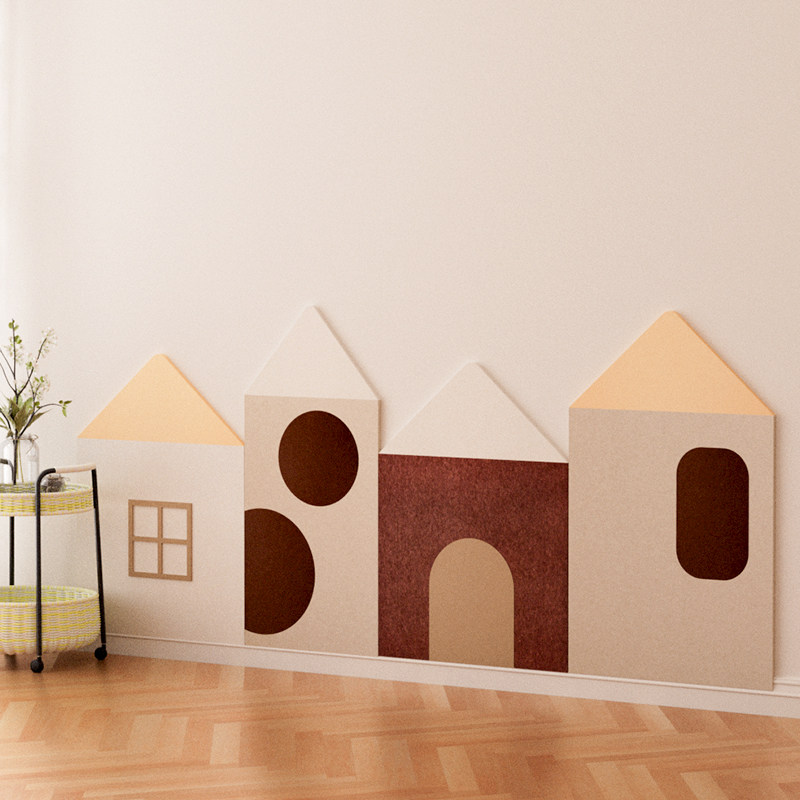 儿童防撞墙贴毛毡板软包墙围自粘墙面创意装饰床围护墙板背景板,家居饰品,软装墙贴,淘宝优惠券,粉丝福利购,淘宝优惠卷