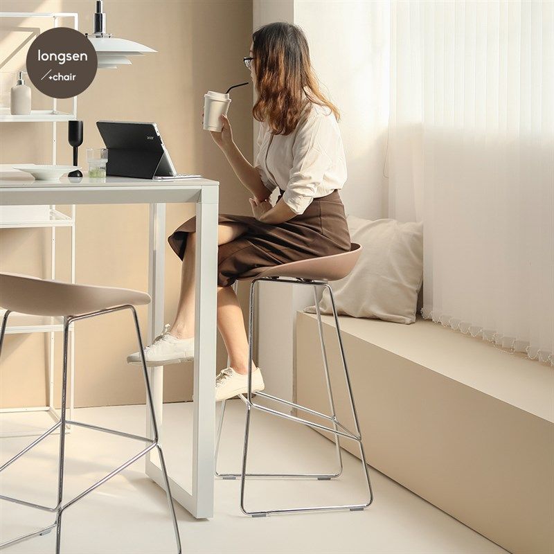 酒吧吧椅酒店大堂咖啡厅奶茶店办公室茶水间前台新款电镀家用椅子,住宅家具,家用高脚椅,淘宝优惠券,粉丝福利购,淘宝优惠卷