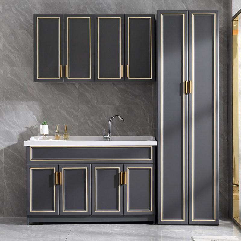 洗衣柜阳台定制一体带搓衣板台盆脸盆洗手盆单柜小户型浴室柜,家装主材,浴室柜,淘宝优惠券,粉丝福利购,淘宝优惠卷