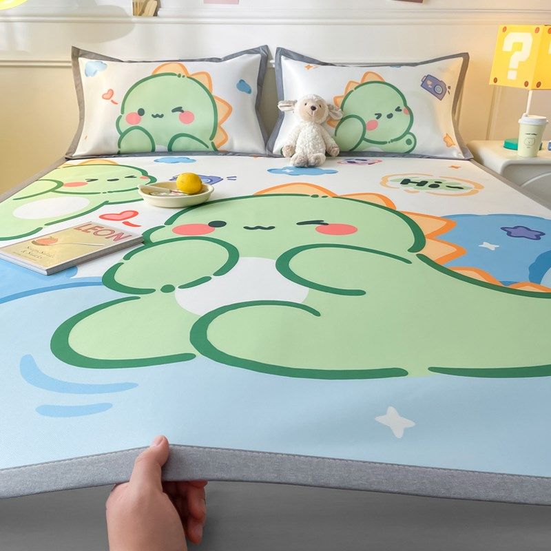 夏季类凉感碳光冰丝凉席床垫三件可爱卡通男女孩空调软席防滑,床上用品,床垫/床褥/床护垫/榻榻米床垫,淘宝优惠券,粉丝福利购,淘宝优惠卷