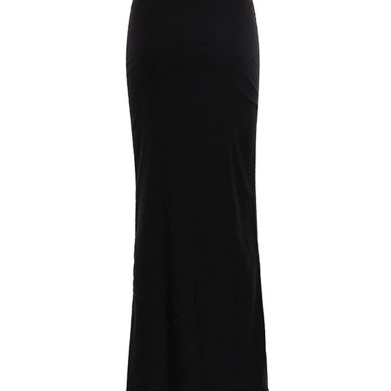 Tossy Fashion For Women Black Long Skirts High Waist Slim Se图片