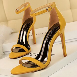 Shoes Summer Women Sandals Suede Hollow High Heels Stiletto