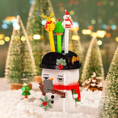 Christmas gifts decorated Christma tree blocks music box toy