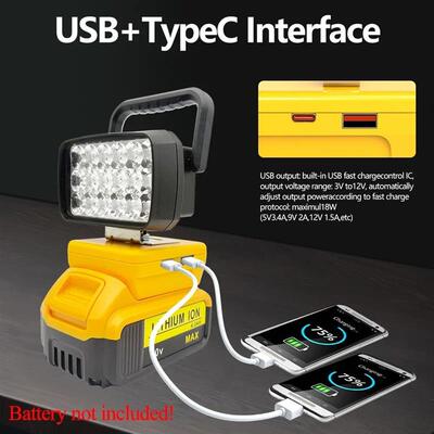 Portable Lanterns Lamp 18 Beads LED Work Light Spotlight Tor