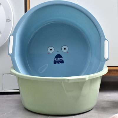 宝宝洗澡盆塑料脸盆特大号圆形儿童澡盆家用加厚大中小加深洗衣盆