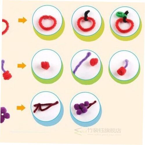 100PCS ChenIlle SteMS DIY MaterIalS PIPe Cleaner ChIlDren