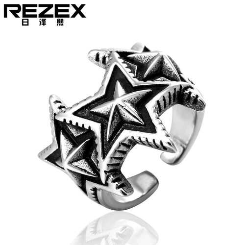 R0051-NK01 fashion retro old five-star open titanium steel r