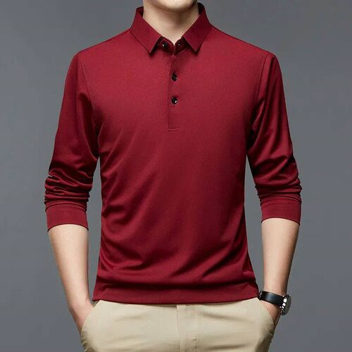 Fashion Men New Business Solid  Shirts Spring Autumn Cotton