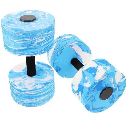 2Pcs Dumbbells EVA Blue White Camouflage Floating Fitness