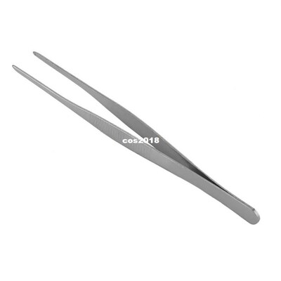 Practical BBQ Forceps Tweezers Stainless Steel 12.5cm/14cm/1