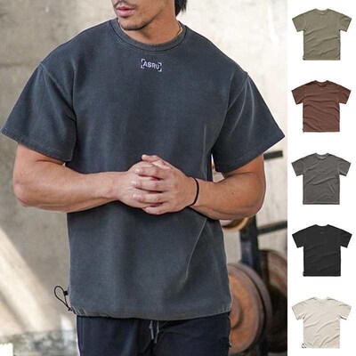 Large Size s Summer s T-irt Loose Soli Color Roun Neck ort