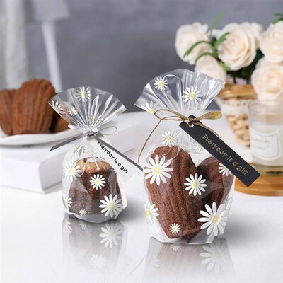 25/50PCS Daisy Candy Bags Transparent Flower Cookies Packagi
