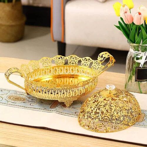 Counter Fruit Basket Holder Countertop W/ Lid Snacks