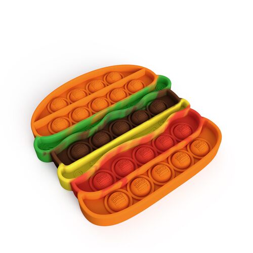 2pc汉堡包薯条popit set Hamburger fries Pop It Fidget toy玩具