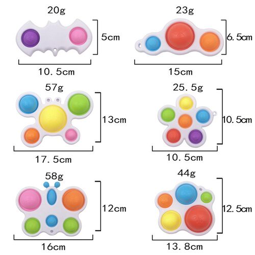 Baby Sensory Toys Silicone Dimple pop it Fidget toy安抚玩具