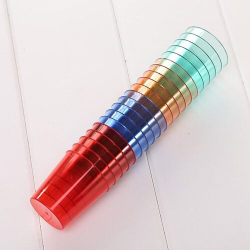 80pcs Disposable 25ml Glasses Cups Plastic Cup Coloured Shot