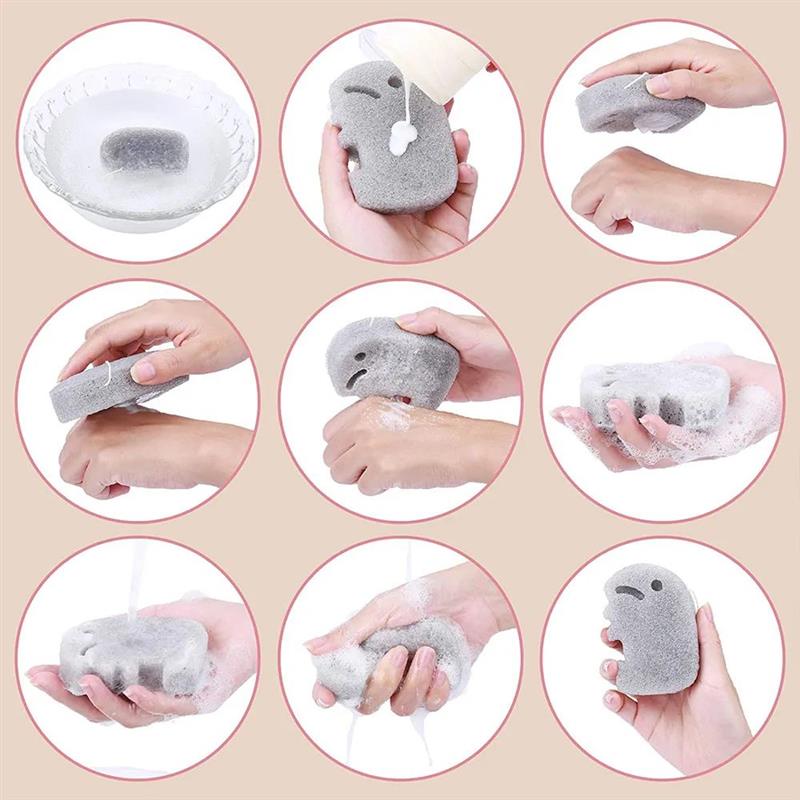 Baby Cute Animal Sponge Toys For Bathing, Natural Kids Infan图片