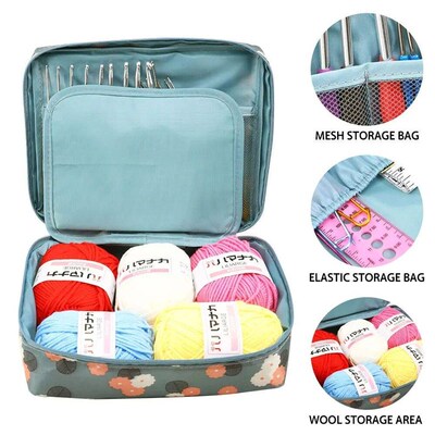 New Hot Wool Crochet Kit Storage Bag Ergonomic Knitting Croc