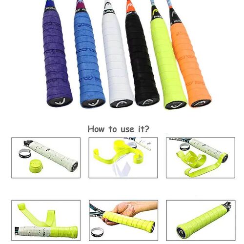 60pcs/lot Tennis Overgrip PU Sticky Tennis Racket Sweat Band