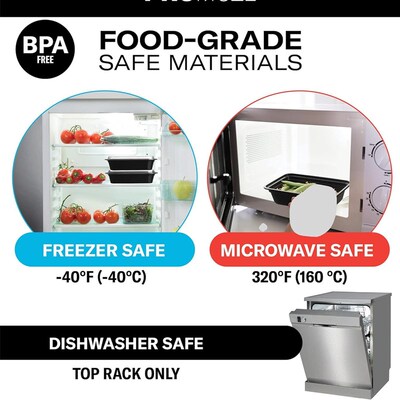 Meal Prep Containers Food Storage Take Out Bento Lunch Box