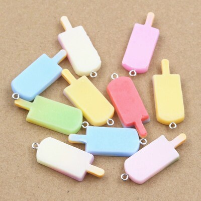 10pcs Charms Summer Ice Cream Popsicle Ice Icicle Lolly Pend