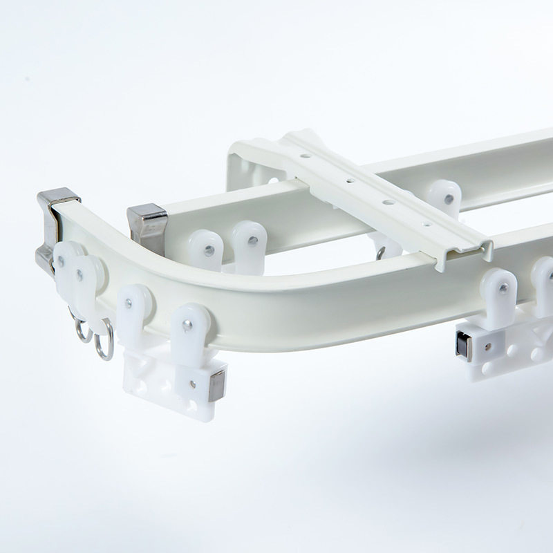 极客屋窗帘轨道弯轨铝合金静音无声可弯曲窗帘杆阳台飘窗弧形滑轨