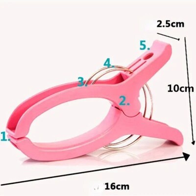4PCS Plastic Clothes Pegs Beach Towel Clip Plastic Quilt Peg