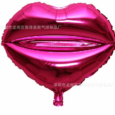 Aluminum Film Lips Heartshaped Decorative Balloons for Propo