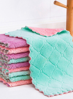 Kitchen Towels Dishcloths Coral Fleece Dish Towel Dish Rags