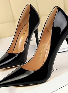 Shoes Woman Pumps Patent Leather High Heels Shoes Women Basi