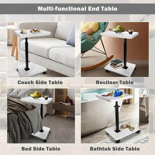 Rolling Cart Overbed Bedside Table Laptop Desk Couch Side 36