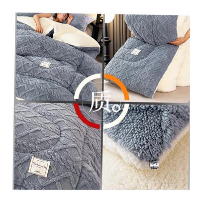Super warm winter flannel quilt comforter blanket bed duvet