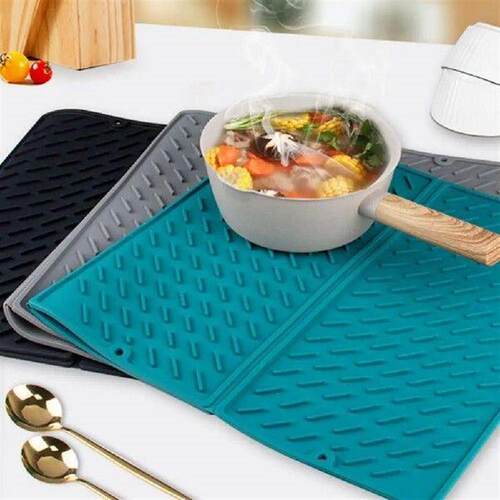 Silicone Dish Drying Mat Foldable Silicone Drain Mat