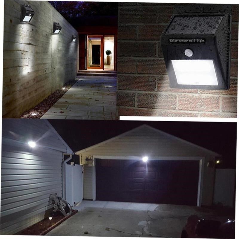 LED solar wall light, human body sensing courtyard light路灯