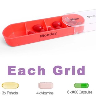 7 Days Pill Medicine Box Weekly Monthly Tablet Holder Storag
