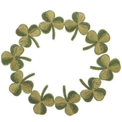 10 Pcs Green Leaf Embroidery Patch Irish Cloth St Patricks