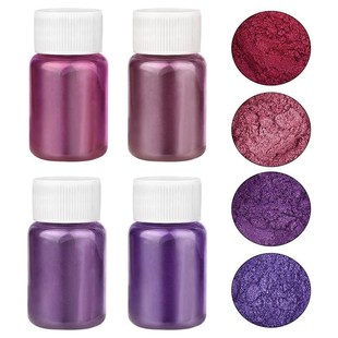 4Colors/Box Mica Powder Powdered Pigments Set Epoxy Resin Dy