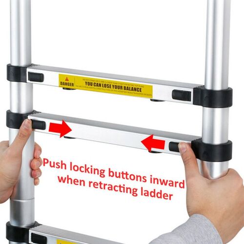 For VIP 3.8m/3.2m Alloy Aluminium Ladder Telescopic Retracta