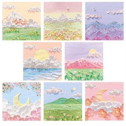 Three-dimensional sticky notes manual account material note