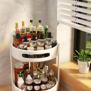 Revolving seasoning box shelf receive box kitchen corner