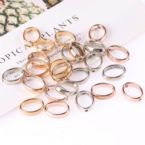 50pcs Two Hole Oval Shape B Frame Spacer Beads Connectors Je