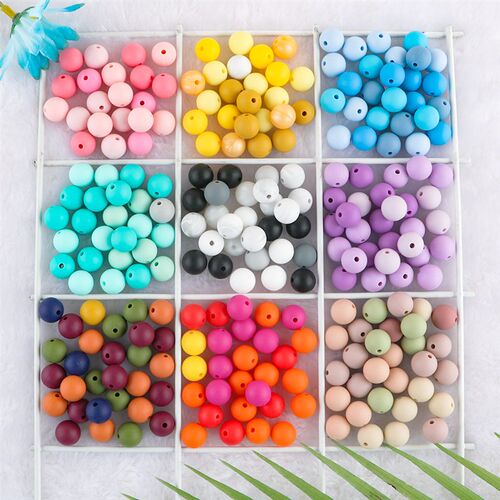 Kovict 100/200/500/1000Pcs Silicone round Beads 12mm  DIY pa