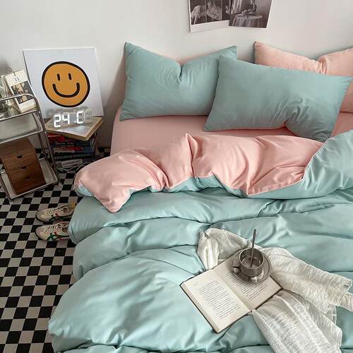4-piece bedding set sheet quilt cover pillow case cotton