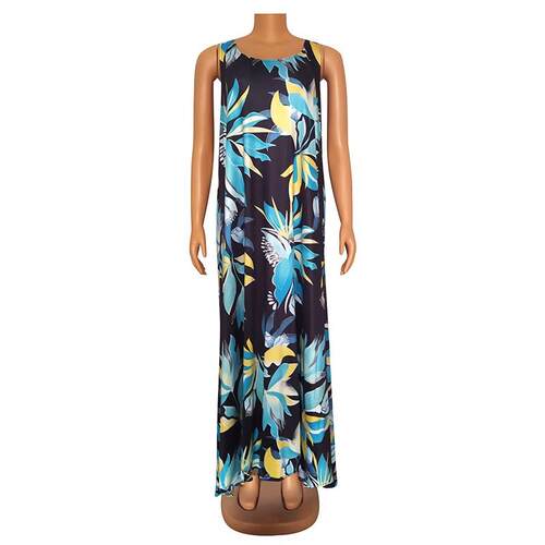 Africaine Femme 2023 Fashion Style Spaghetti Straps Dress Sl