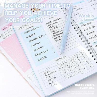 52 Weeks Weekly Planner Notebook A5 Undated Spiral Agenda Da