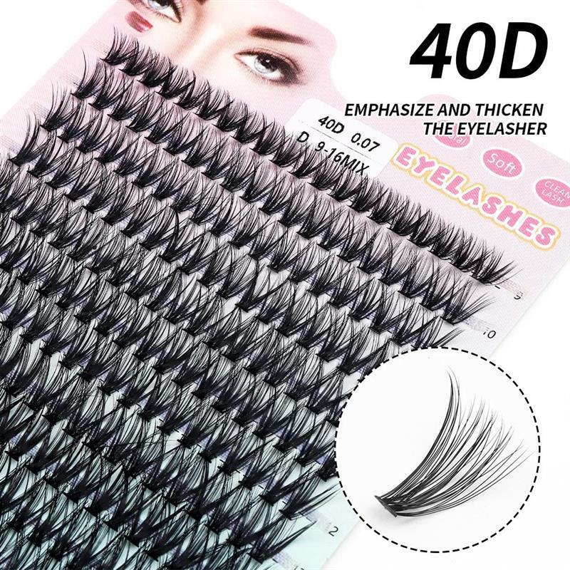 280 PCS Individual Lashes Cluster DIY Lash Clusters 10D 20D - 实物图