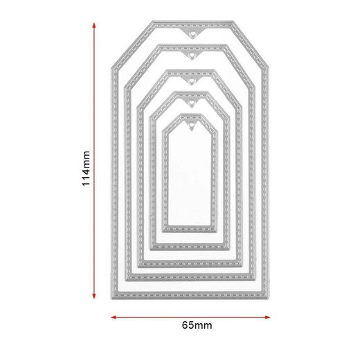 5Pcs/set Label Frame Christmas Tag Stencils Scrapbooking Pho