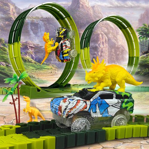 Climbing Dinosaur Track Toy Set 139 PCS Dinosaur World Road